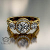 1.16ct Brilliant Diamond 3 stone Gold Engagement Ring - 03US04